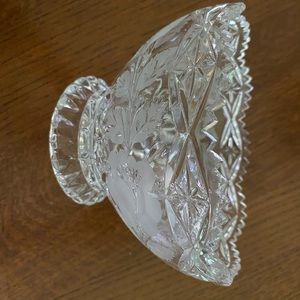 Lead Crystal compote dish. Beautiful design